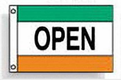 Open (green white orange)